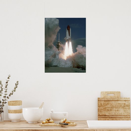 Start van Space Shuttle Atlantis (STS-27) Poster (Keuken)