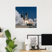 Start van Space Shuttle Atlantis (STS-46) Poster (Thuiskantoor)