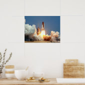 Start van Space Shuttle Challenger (STS-51B) Poster (Keuken)