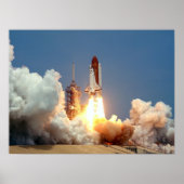 Start van Space Shuttle Challenger (STS-51B) Poster (Voorkant)