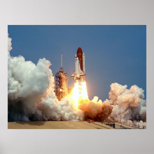 Start van Space Shuttle Challenger (STS-51B) Poster (Voorkant)