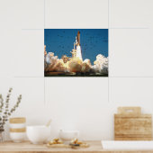 Start van Space Shuttle Challenger (STS-51L) Poster (Keuken)