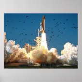 Start van Space Shuttle Challenger (STS-51L) Poster (Voorkant)