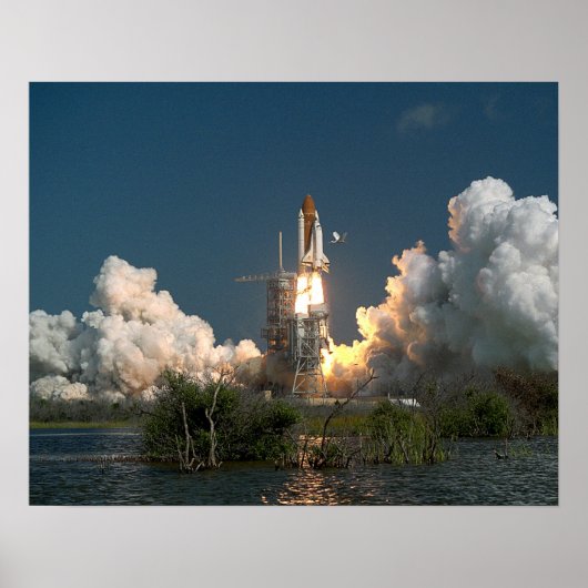 Start van Space Shuttle Challenger (STS-61A) Poster (Voorkant)