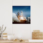 Start van Space Shuttle Columbia (STS-1) Poster (Keuken)