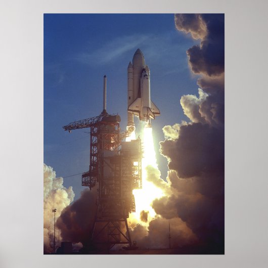 Start van Space Shuttle Columbia (STS-1) Poster (Voorkant)