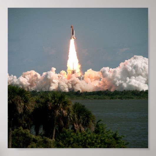 Start van Space Shuttle Columbia (STS-52) Poster (Voorkant)