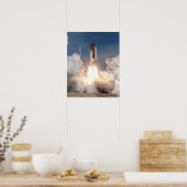 Start van Space Shuttle Columbia (STS-73) Poster (Keuken)