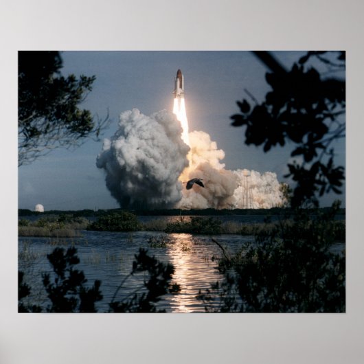 Start van Space Shuttle Columbia (STS-73) Poster (Voorkant)
