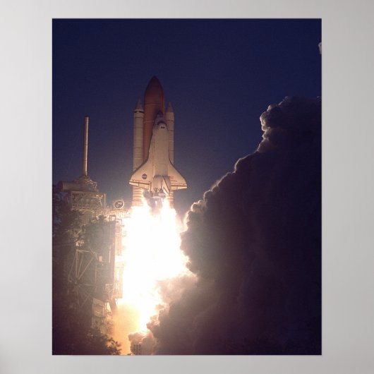 Start van Space Shuttle Discovery (STS-102) Poster (Voorkant)