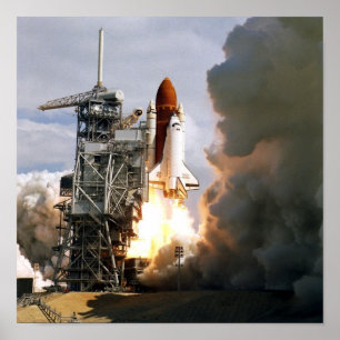 Start van Space Shuttle Discovery (STS-26) Poster