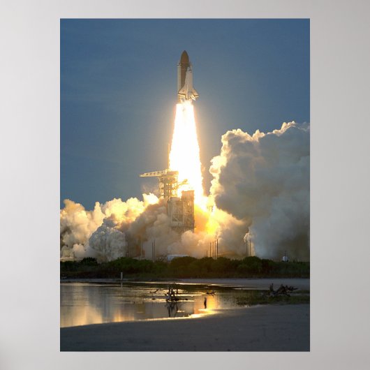 Start van Space Shuttle Discovery (STS-48) Poster (Voorkant)