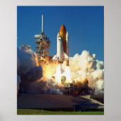 Start van Space Shuttle Discovery (STS-95) Poster (Voorkant)