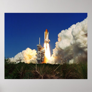 Start van Space Shuttle Discovery (STS-95) Poster