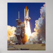 Start van Space Shuttle Discovery (STS-95) Poster (Voorkant)