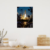 Start van Space Shuttle Endeavor (STS-99) Poster (Keuken)