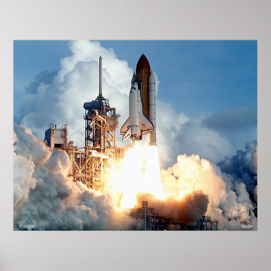 Start van Space Shuttle STS-106 Poster (Voorkant)