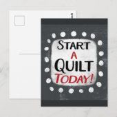 Start vandaag nog een quilt Briefkaart (Voorkant / Achterkant)