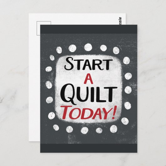 Start vandaag nog een quilt Briefkaart (Voorkant / Achterkant)