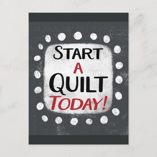 Start vandaag nog een quilt Briefkaart (Voorkant)