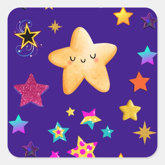 start vierkante sticker (Voorkant)