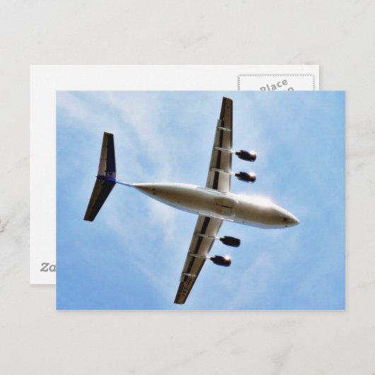 Start vliegtuig briefkaart (Voorkant / Achterkant)