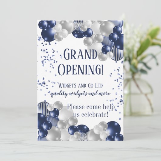 Start voor grote opening van zaken kaart (Staand voorkant)