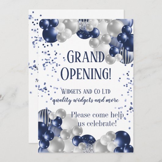 Start voor grote opening van zaken kaart (Voorkant / Achterkant)