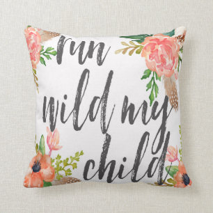 Start Wild My Child Boho Nursery Babby Girl Pillow Kussen