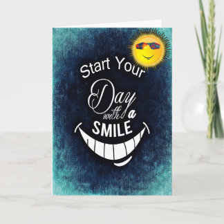 Start your Day With a Smile Feestdagen Kaart