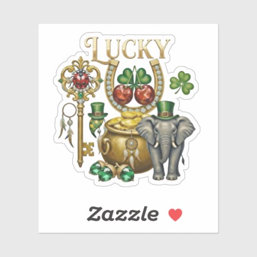 Start your day with lucky vibes  sticker (Vel)