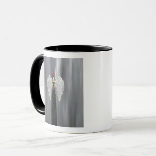 Start your day with this beautiful angel mug.  mok (Voorkant links)