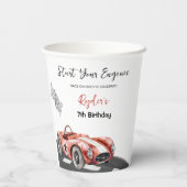 Start Your Engine Any Age Birthday Papieren Bekers (Achterkant)