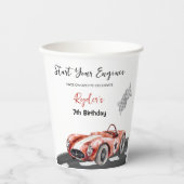 Start Your Engine Any Age Birthday  Papieren Bekers (Voorkant)
