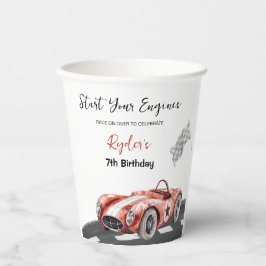 Start Your Engine Any Age Birthday Papieren Bekers