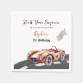 Start Your Engine Any Age Birthday  Servet (Voorkant)