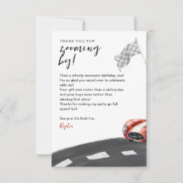 Start Your Engine Birthday Bedankkaart