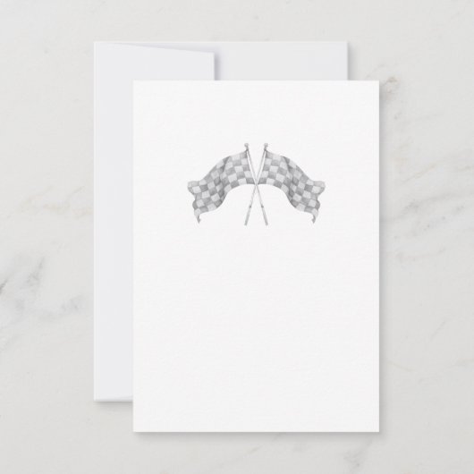 Start Your Engine Birthday Bedankkaart (Achterkant)