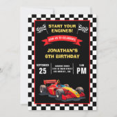 Start Your Engines! Fun Racing Driver Birthday Boy Kaart (Voorkant)