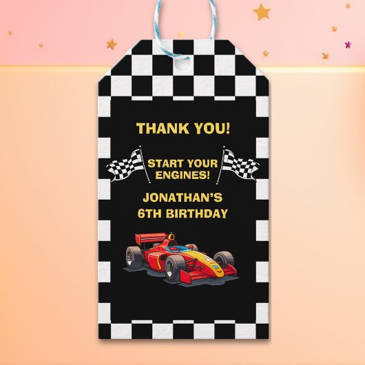 Start Your Engines! Fun Racing Driver Birthday  Cadeaulabel