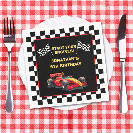 Start Your Engines! Fun Racing Driver Birthday  Servet