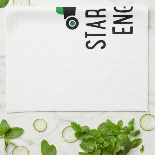 Start your Engines Lawn Mower Theedoek (Gevouwen)