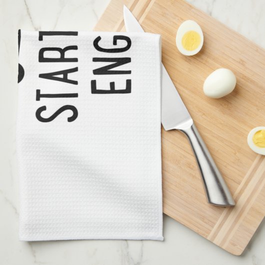 Start your Engines Lawn Mower Theedoek (Quarter Fold)