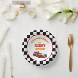 Start Your Engines Race Car Birthday Papieren Kommen