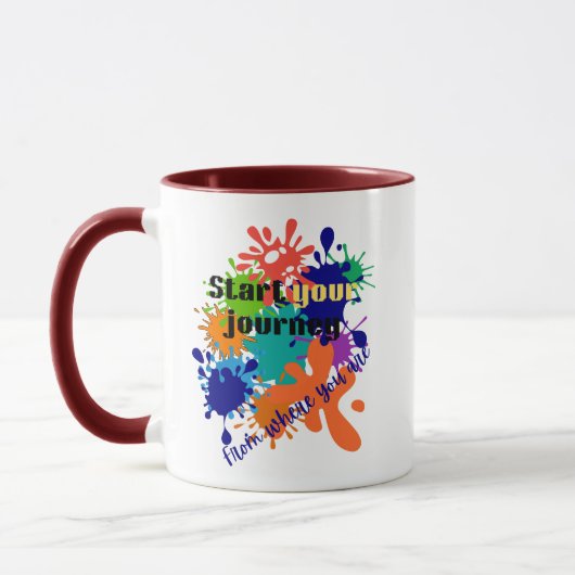 Start Your Journey Motivational Mug | Black Friday Mok (Links)