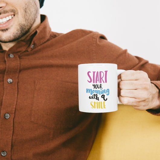 Start Your Morning with a Smile – Uplifting Mug  Koffiemok