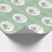 Start Your Tractor 1st Birthday Cadeaupapier (Hoek)