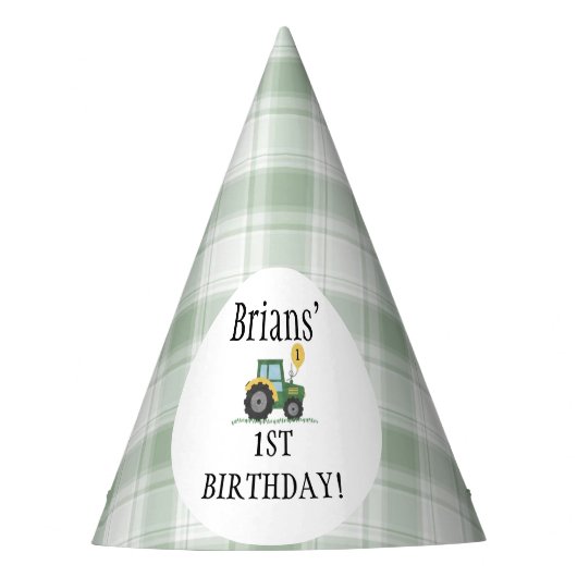 Start Your Tractor Party Hat Feesthoedjes (Voorkant)