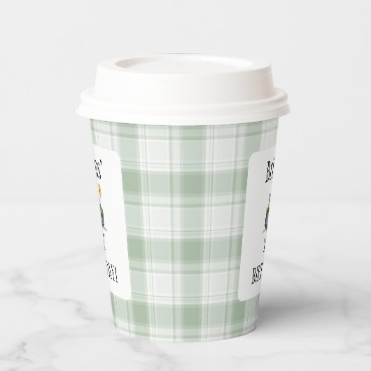 Start Your Tractor Square Paper Cups Papieren Bekers (Links)