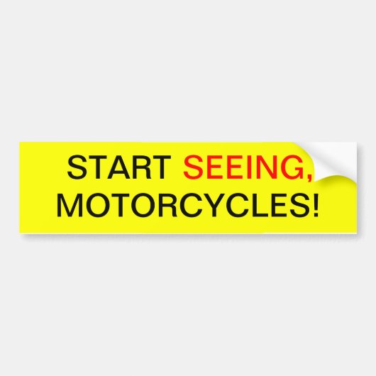 Start Zing, Motorfietsen Bumpersticker (Voorkant)